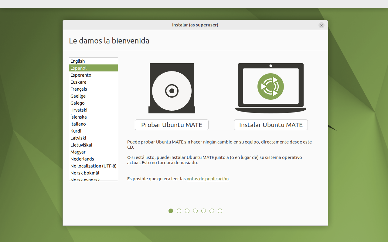 Selección de idioma